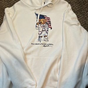 white Ralph lauren hoodie